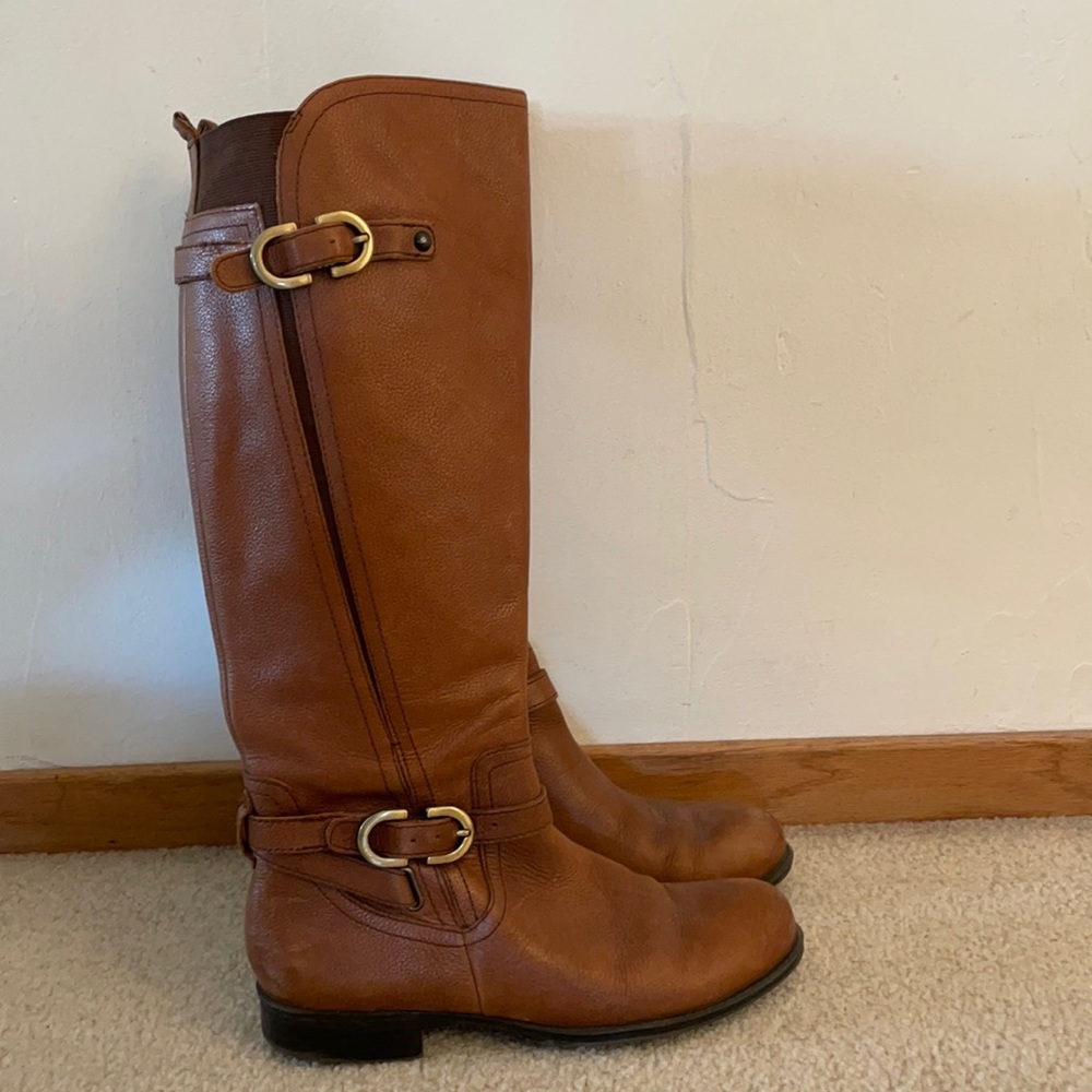 Naturalizer Brown Leather Riding Boots